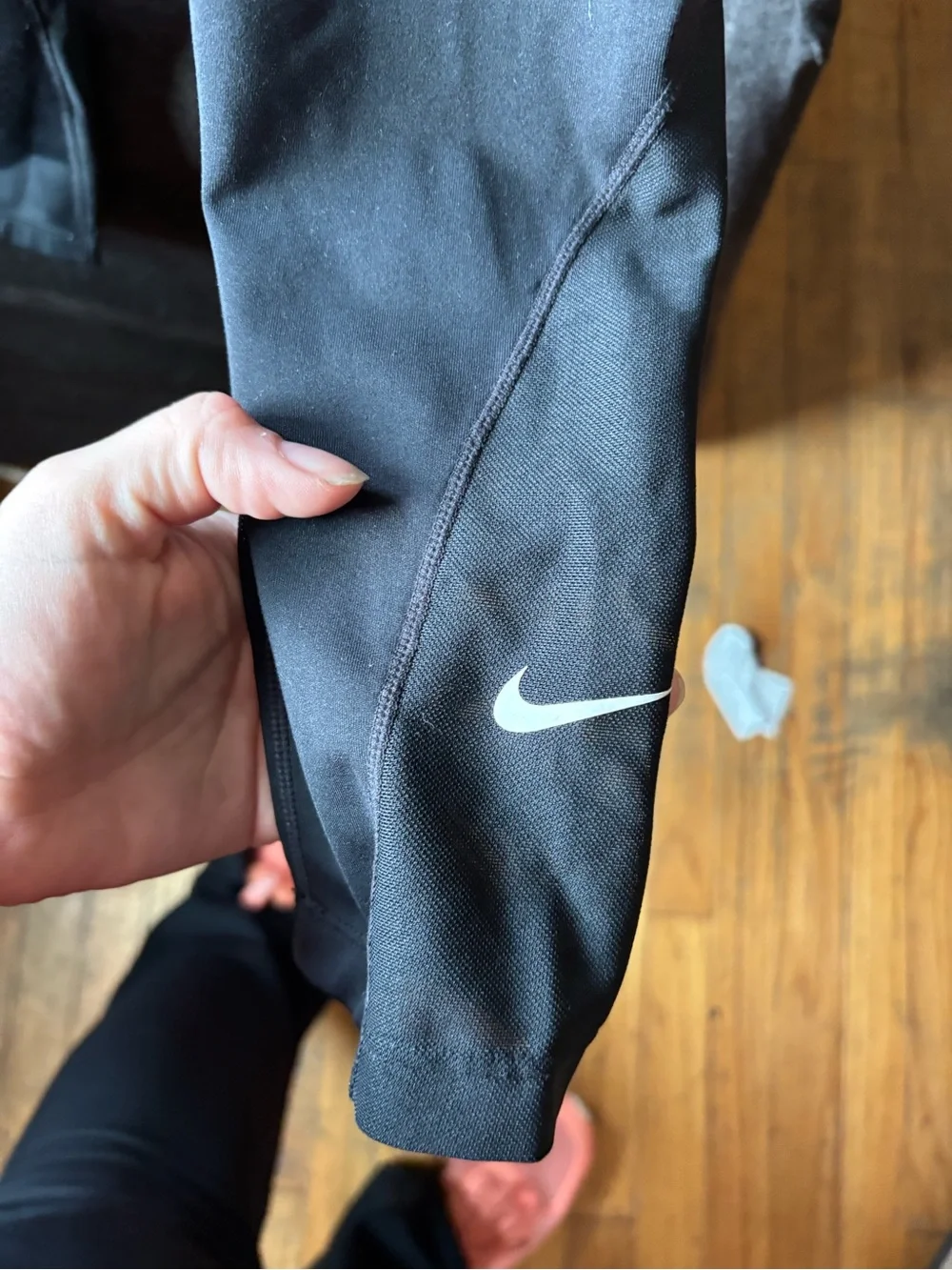 Nike Black Leggings with White Swoosh